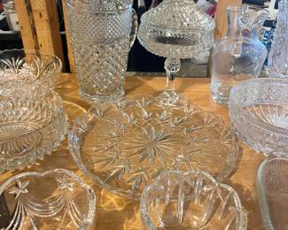 Crystal and Vintage Anchor Hocking