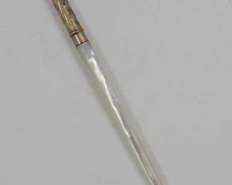 antique mother of pearl gold pen