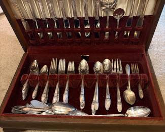 Beautiful silver plate setting 