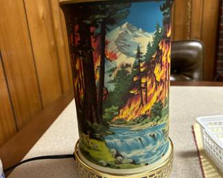 Rare Vintage Econolite Motion Lamp 1955 Forest Fire