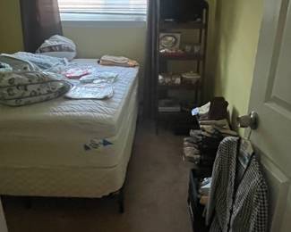 Full size mattress, box spring and frame $20 - bring help to move