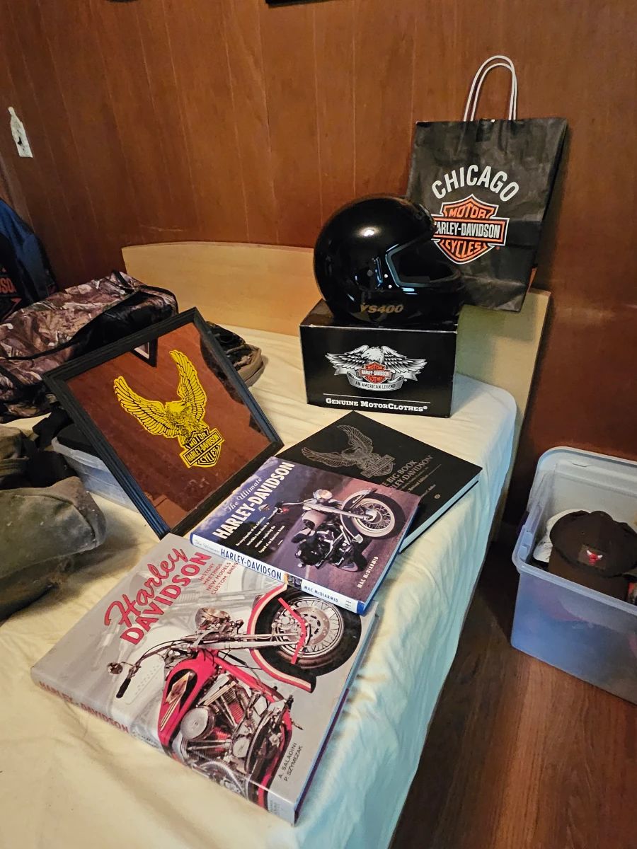 Harley Davidson Books Helmet and Mirror Art