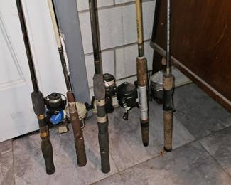 Vintage Fishing reels and poles