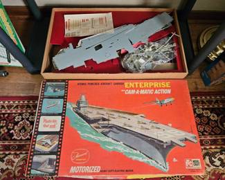 1961 vintage ITC Ideal Toy Corporation USS Enterprise aircraft carrier