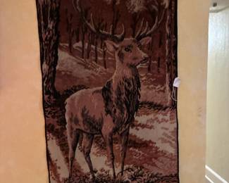 Deer wall hanging rug