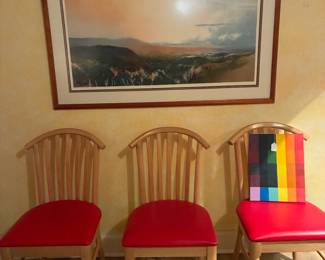 Hospitality chairs (6), landscape print