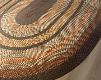 Oval braided rug