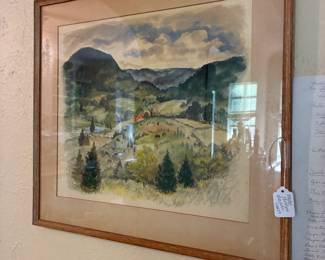 Signed Original Water Color by children's book illustrator Phoebe Erickson