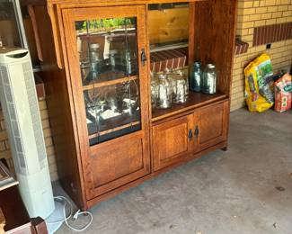 Mid Century TV cabinet with Ball Jars