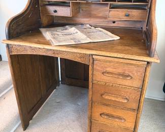 Vintage rolltop desk