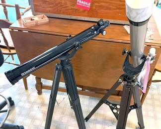 Telescopes: Astronomical Refraction w wooden case + tripod; Tasco; Jason Constellation 280