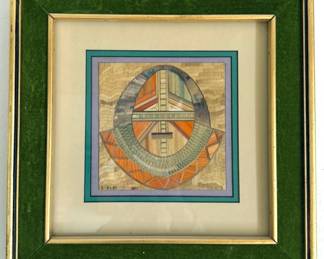 Luis Olay straw mosaic katchina image