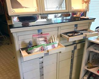 Vintage dental medical X-ray display cabinet