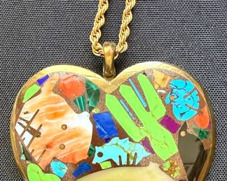 Inlaid pendant
