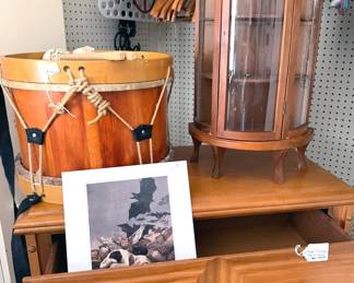 Dresser, drum, curio cabinet