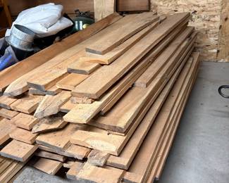 Oak and Cherry Milled Wood Planks 