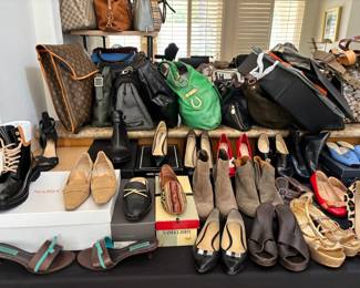 Many shoes mostly size 6 to 8 Ralph Lauren, Ferragamo Karl Lagerfeld Yves saint Laurent, Louboutin and many more