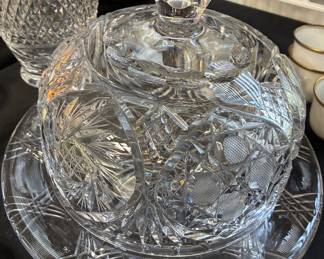 Cut Glass cheese dome