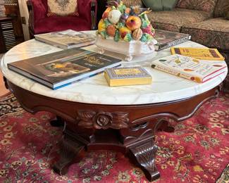 Victorian style marbletop coffee table