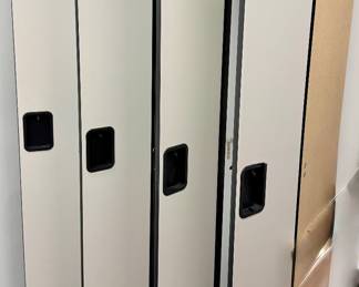 Set of 4 Laminate Lockers with Locks and Name Tag slot.