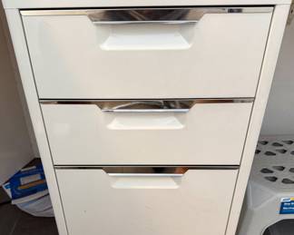 Buy it Now $90.00 TPS White CB2 Metal 3 Drawer Mobile Filing Cabinet