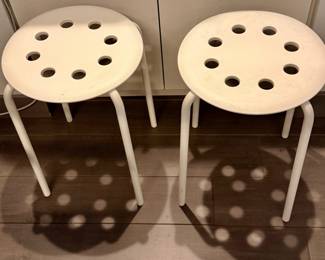 Buy it Now $6.00 Each Ikea White Marius Stools