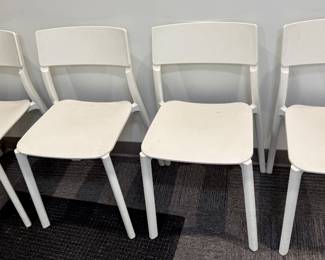 Set of 4 Ikea White Side Chairs