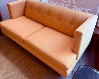 Buy it Now $195.00 CB2 Avec Cool Modern Love Seat in light Orange