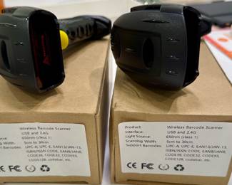 Buy it Now $50.00 for Brand New Pair of Wireless Barcode Scanners (USB & 2.4 G Wireless)