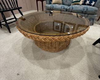 Rattan coffee table