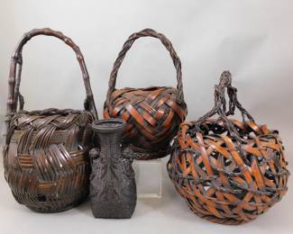Japanese bamboo baskets