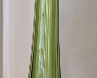 Vintage Avocado green vase