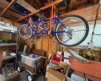 Bikes, the bench is a swing
