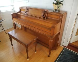 Story & Clark upright piano with bench