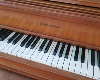 Story & Clark upright piano with bench 