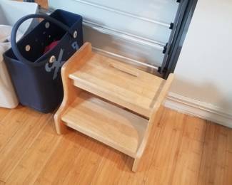Step stool; drying rack