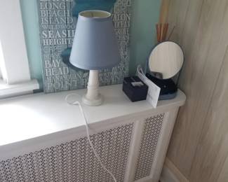 Art; table lamp; radiator cover