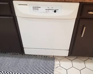 KitchenAid dishwasher - biscuit color; area rug