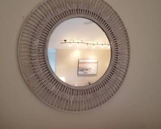 Wicker mirror