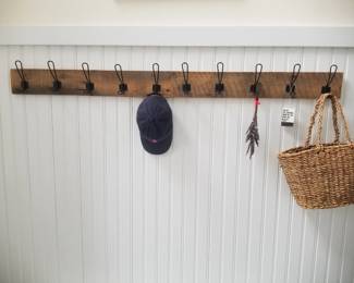 Two rustic hook racks