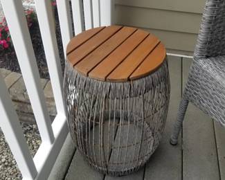 Cocktail table (two available); rug