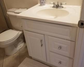 Bath vanity; commode