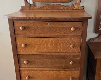 Oak Dresser with Mirror