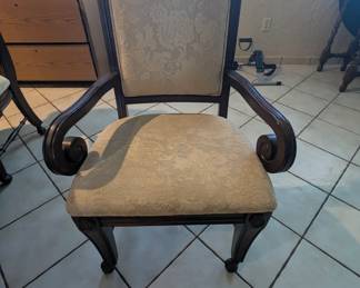 Solid Wood Lazy Susan game/dining table with 4 Chairs