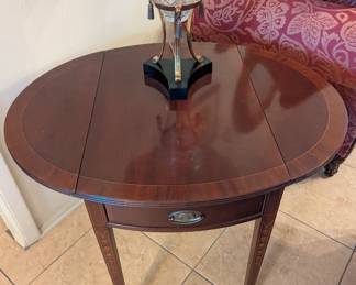 Ethan Allen Federal Style Pembroke Tables with beautiful inlay