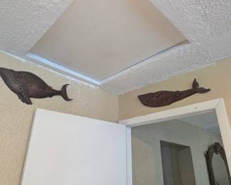 Original Art Wood Whale Carvings