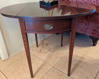 Ethan Allen Federal Style Pembroke Tables with beautiful inlay
