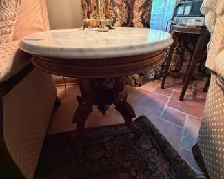 marble top side table