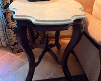 marble top side table