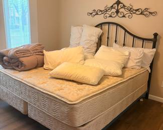 King size bed w frame and headboard hardly used